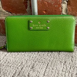 KATE SPADE Green Leather Wallet